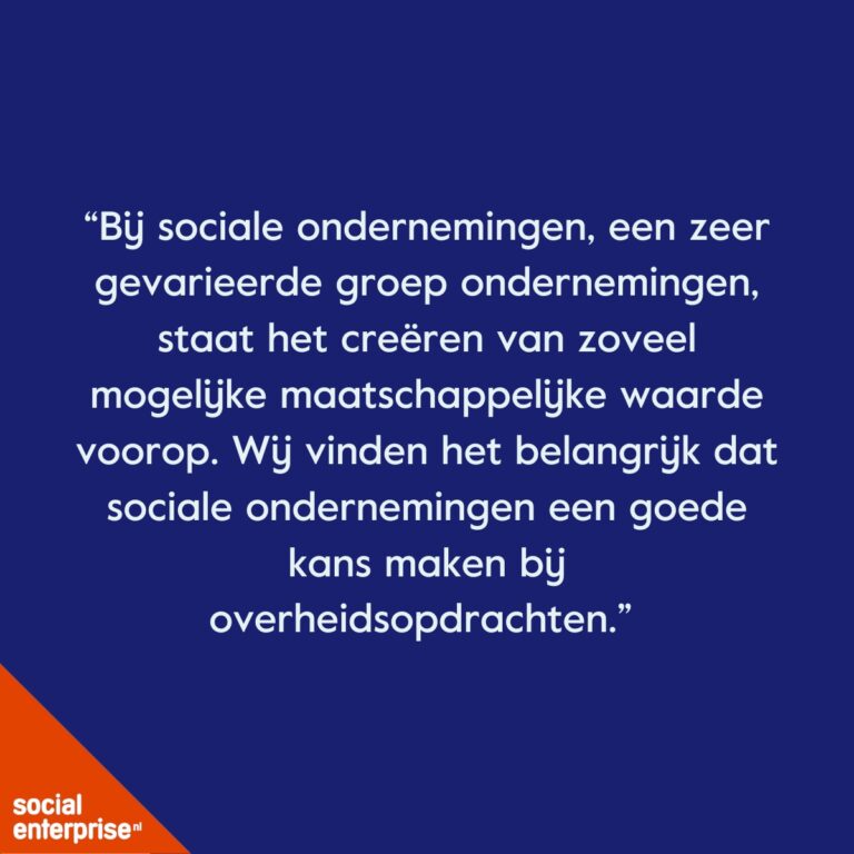 Kabinet wil verder met een toekomstbestendiger inkoop- en aanbestedingsbeleid 